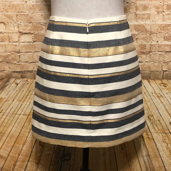 J Crew Metallic Shimmer Striped Skirt - Picture 4 of 8